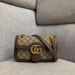 GUCCI 구찌 스웨이드 GG 마몬트 마틀라세 미니