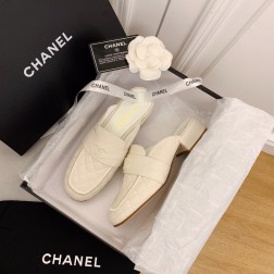 CHANEL 샤넬 체크무늬 슬리퍼